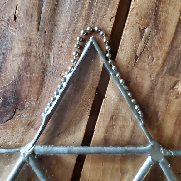 NFS Clear Beveled Stained Glass 6 point Star Suncatcher  10" - Picture 4 of 9